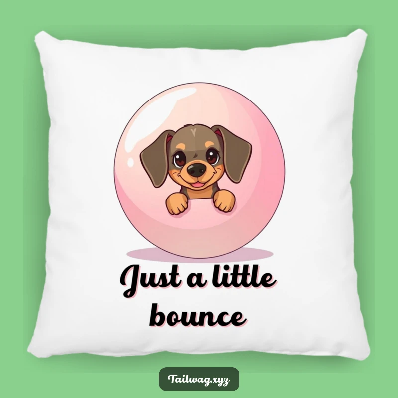 Funny Dachshund Pillow: Mischievous Pup Ball Cushion Gift